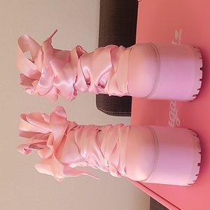 Pink Platform Boots from Dolls Kill size 6